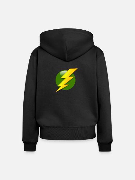 Blitz - Frauen Premium Bio Zip Hoodie - Schwarz
