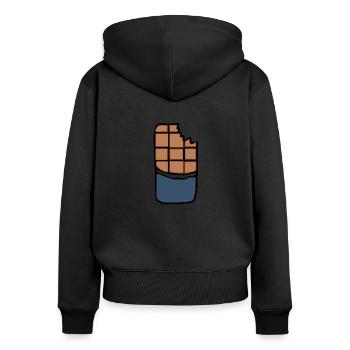 chocolate - Women's Premium Organic Zip Hoodie - black - Back - Julia (174cm)
