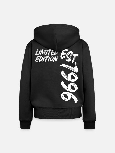 Limited Edition Est. 1996 - Frauen Premium Bio Zip Hoodie - Schwarz