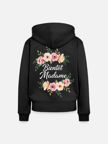 Madame Hochzeit Junggesellenabschied Braut - Frauen Premium Bio Zip Hoodie - Schwarz