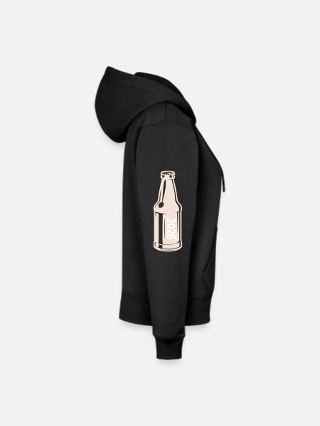 Bier 2026 Bierflasche - Frauen Premium Bio Zip Hoodie - Schwarz