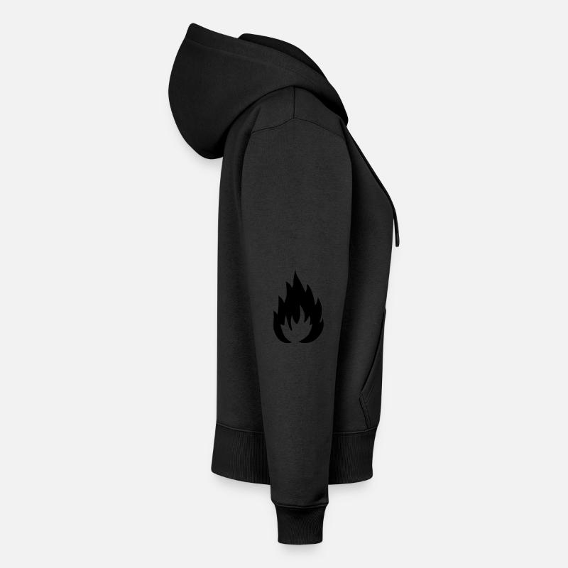 Flamme Frauen Premium Bio Zip Hoodie