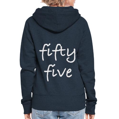 Fiftyfive -teksti valkoisena kahdessa rivissä - Naisten Girlie svetaritakki premium