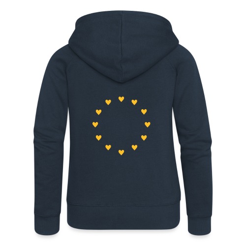 Europa Herzen, I love Europe, EU, Fahne, Flagge, - Frauen Premium Kapuzenjacke