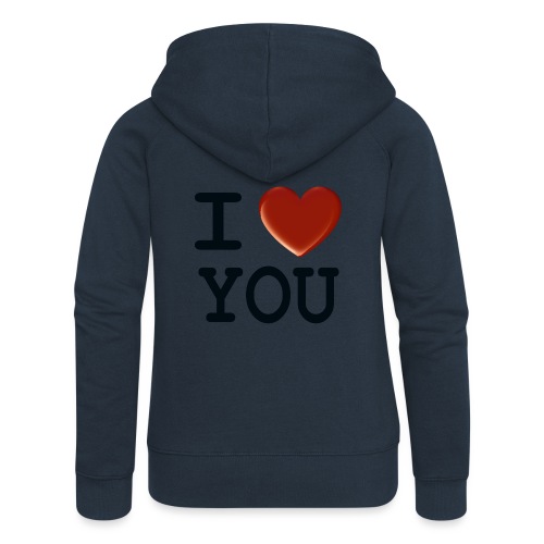 I Love You - Unisex , Women , Male , Asesorie - Rozpinana bluza damska z kapturem Premium
