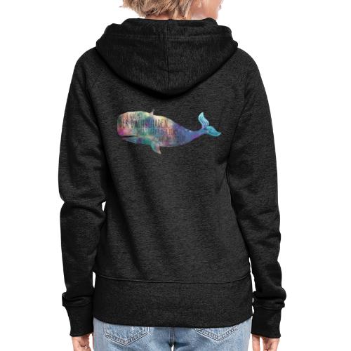 whale universe - Frauen Premium Kapuzenjacke