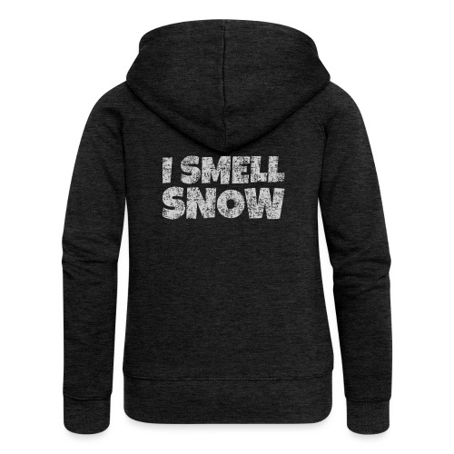 I Smell Snow (Grau) Schnee, Winter, Wintersport - Frauen Premium Kapuzenjacke