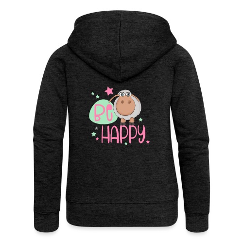 Be happy Schaf - Glückliches Schaf - Glücksschaf - Frauen Premium Kapuzenjacke