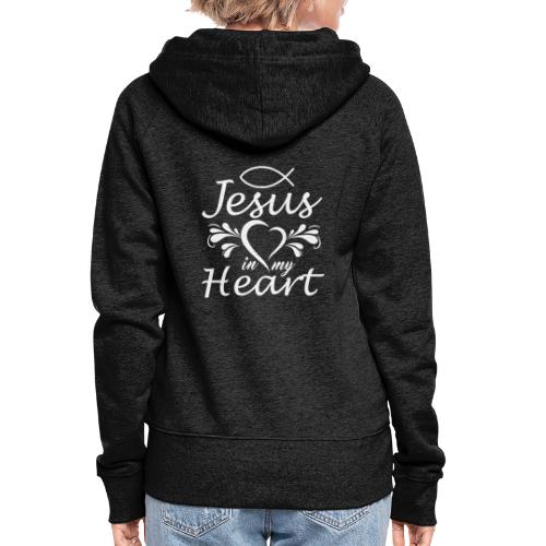 Jesus ist Liebe und in meinem Herz - Frauen Premium Kapuzenjacke