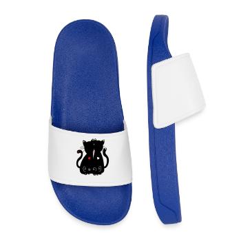 chats noirs - Claquettes enfant - bleu roi - Devant