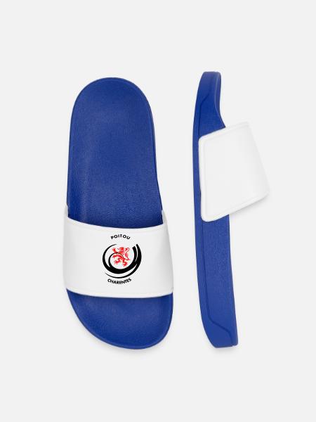 Emblème Poitou Charentes - Claquettes enfant - bleu roi