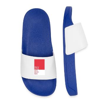 Everything has an end, you're a sausage - Kids’ Pool Sliders - royal blue - Front