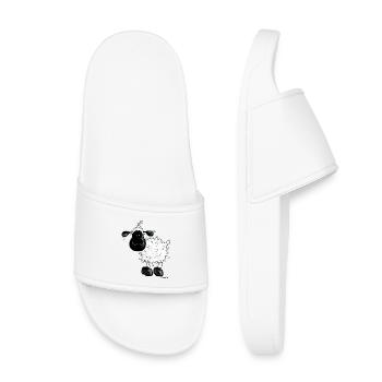 Cute sheep shirt design - Kids’ Pool Sliders - white - Front