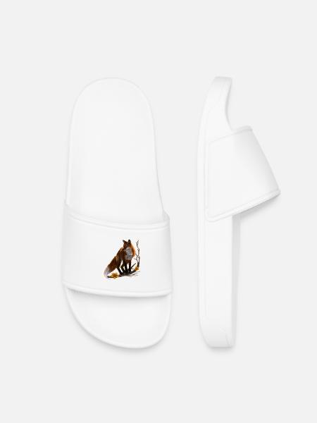 renard - Claquettes enfant - blanc