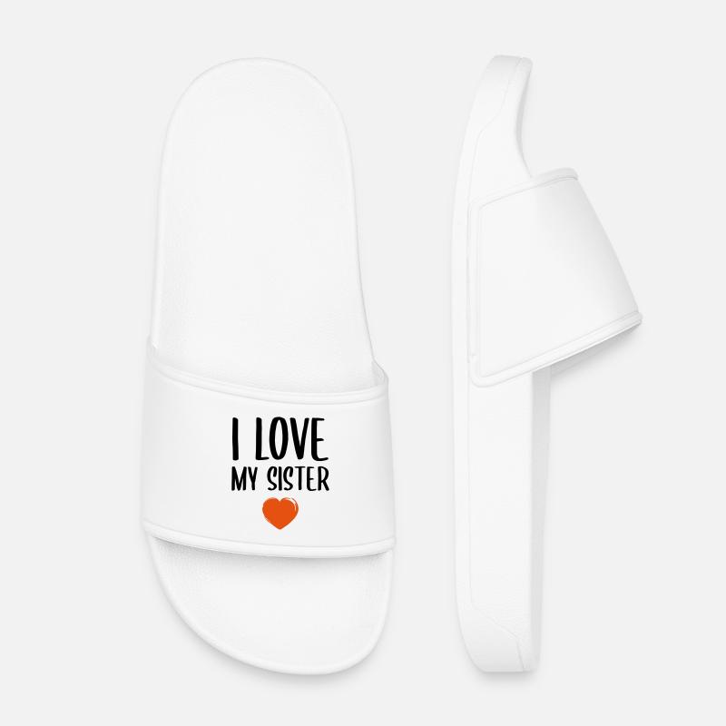 I love my sister - Kids’ Pool Sliders - white