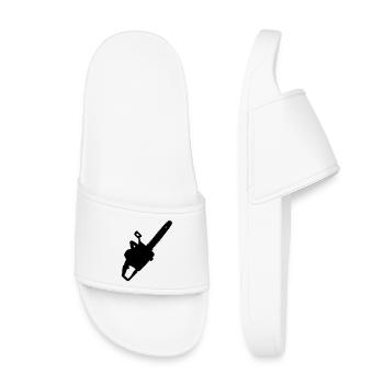 Tronçonneuse pour choucas, charpentier ou woodbewe - Claquettes enfant - blanc - Devant