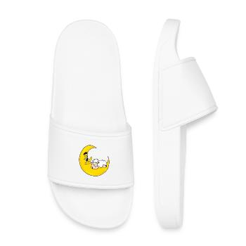 Sheep moon sleeping cute gift - Kids’ Pool Sliders - white - Front