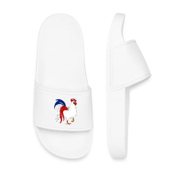 coq coq Français avec français trois couleurs - Claquettes enfant - blanc - Devant