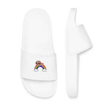 Paresseux arc-en-ciel - Claquettes enfant - blanc - Devant