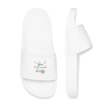 Nice until proven naughty - Christmas - Kinder Badelatschen - Weiß - Vorne