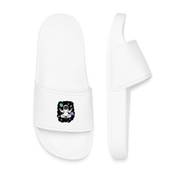 Astronaut Yoga Boy in Space - Meditation - Kids’ Pool Sliders - white - Front