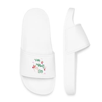 Happy Mothers Day - Kids’ Pool Sliders - white - Front