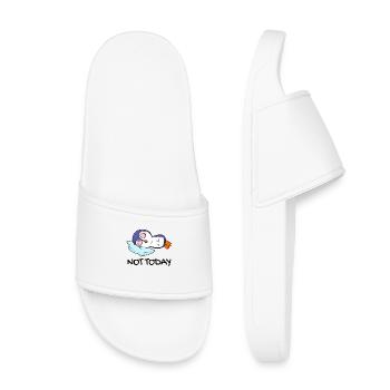 Not Today Penguin Lazy Gift Sleep Sleep - Kids’ Pool Sliders - white - Front