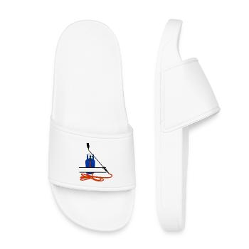Bouteille de gaz logo Monogram pour entreprise de couvreurs - Claquettes enfant - blanc - Devant