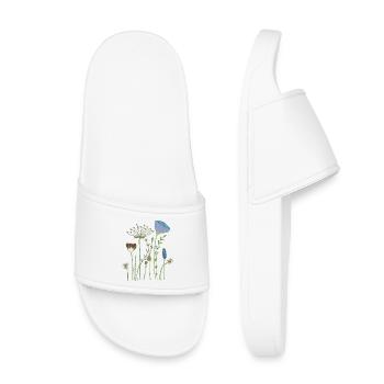 fleurs séchées prairie fleurie - Claquettes enfant - blanc - Devant