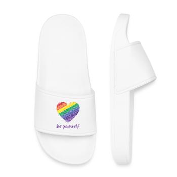 Pride Month LGBTQ - Be Yourself - Kids’ Pool Sliders - white - Front