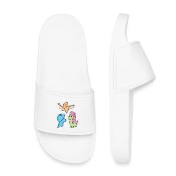 Dinosaure - Claquettes enfant - blanc - Devant