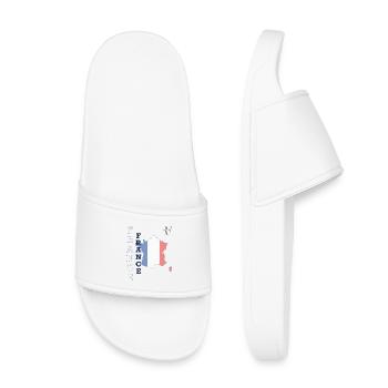 French Flag Style and Patriotism - Kids’ Pool Sliders - white - Front