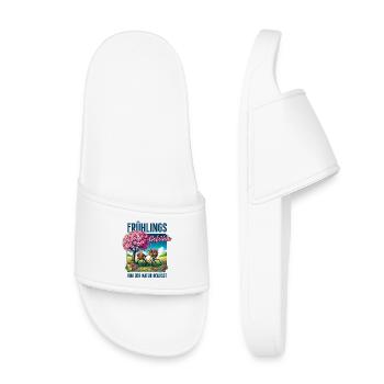 Frühling Gartenparty Outfit Natur Geschenk - Kinder Badelatschen - Weiß - Vorne