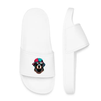 Dog - Kids’ Pool Sliders - white - Front