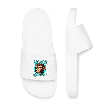 Are You Serious Monkey - Kids’ Pool Sliders - white - Front