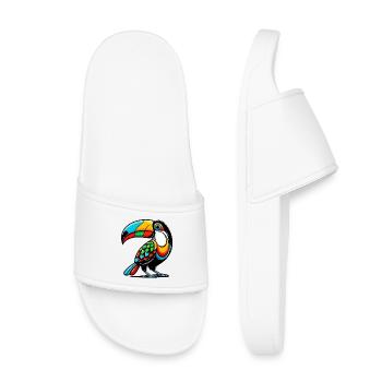 Toucan arlequin - Claquettes enfant - blanc - Devant