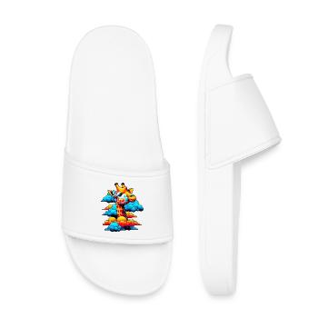 Girafe avec la tête dans les nuages - Claquettes enfant - blanc - Devant