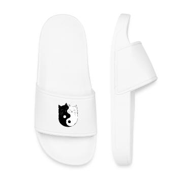 Yin et Yang Chats Chat Propriétaire Bouddhisme Graphique - Claquettes enfant - blanc - Devant