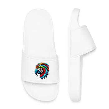 Perroquet arlequin - Claquettes enfant - blanc - Devant