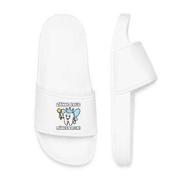 Teeth out, coins in! - Kids’ Pool Sliders - white - Front
