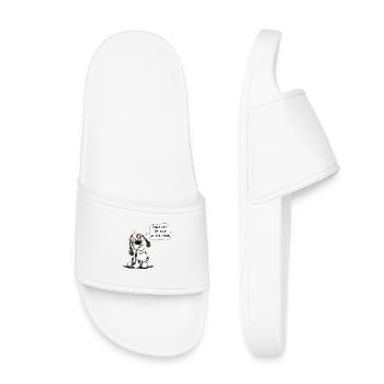 Non, chien qui dit pattes off - Claquettes enfant - blanc - Devant