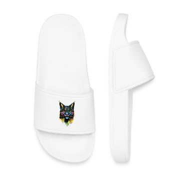 Lynx Chat sauvage Grands chats Chats Mignon Lynx - Claquettes enfant - blanc - Devant