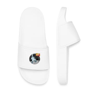 Astronaut Fahne Bhutan - Kinder Badelatschen - Weiß - Vorne