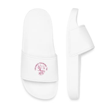 I'm Only Talking To My Cat Cat Saying Cats - Kids’ Pool Sliders - white - Front