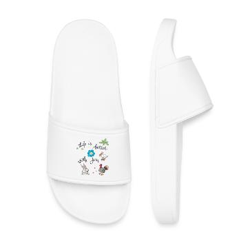 life is better with you - Kids’ Pool Sliders - white - Front