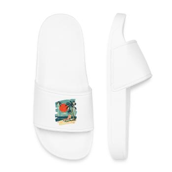 Beach Palm Trees Sunset Summer - Kids’ Pool Sliders - white - Front