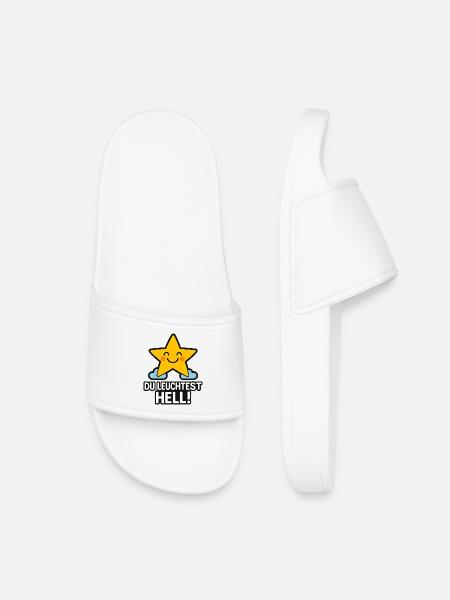 Du_Leuchtest_hell - Kinder Badelatschen - Weiß