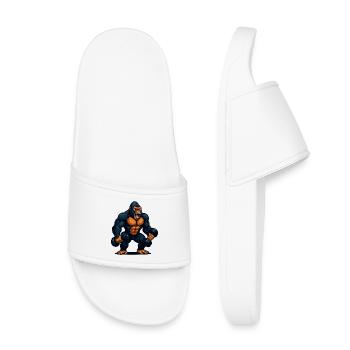 Gorilla Bodybuilding Fitness Power - Claquettes enfant - blanc - Devant