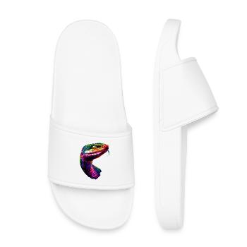 serpent, python, cobra, serpent à sonnettes, serpents - Claquettes enfant - blanc - Devant