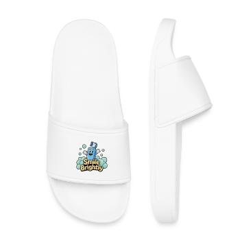 Fröhliches Schaumbad Cartoon Design - Kinder Badelatschen - Weiß - Vorne